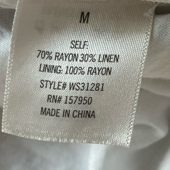 Mi Ami Womens Striped Linen Blend Wide Leg Psnts Slacks Beachy Grandma Chic M - Picture 13 of 16